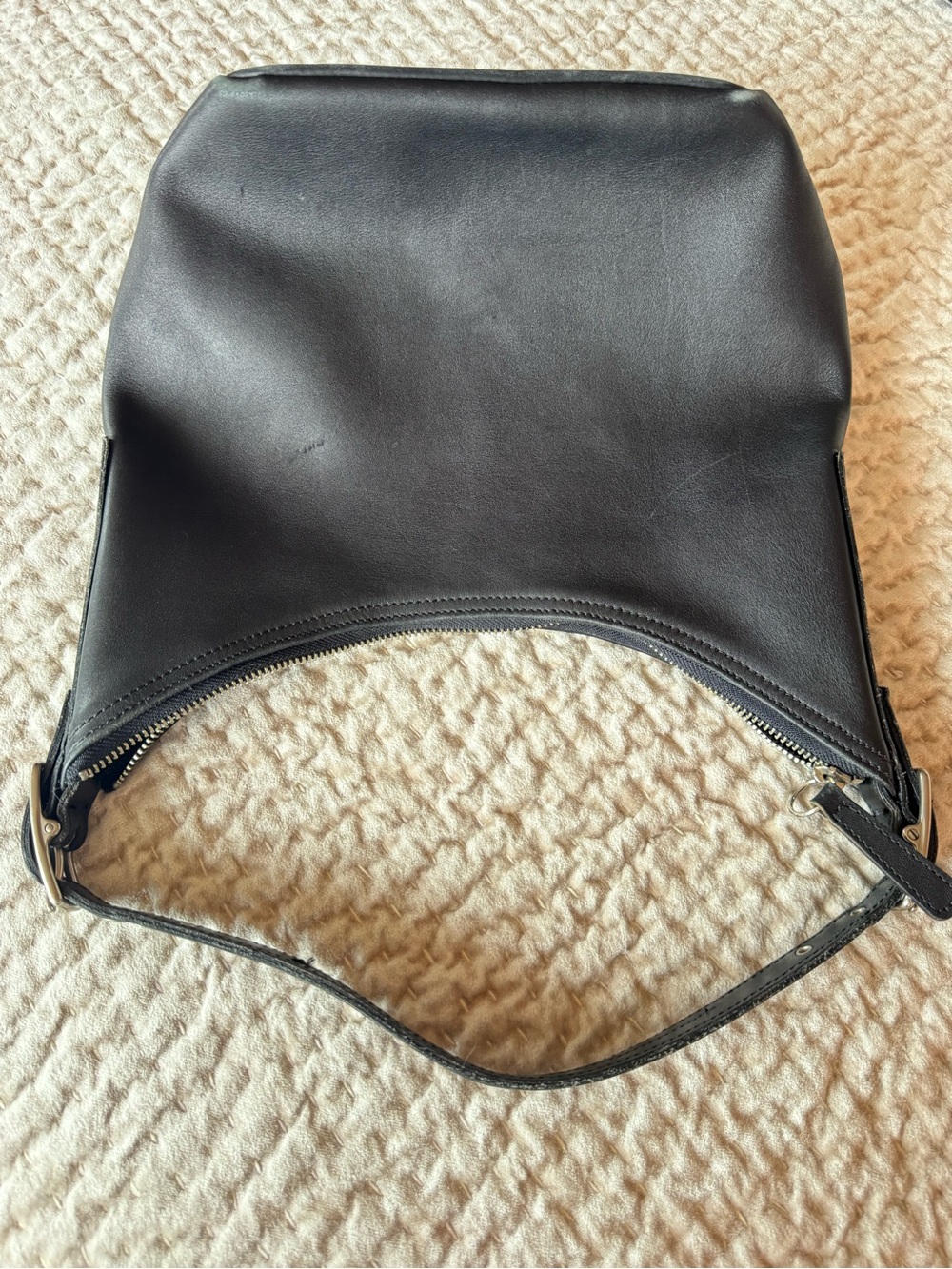 Vintage Coach Black Leather Hobo Shoulder Bag - Picture 4 of 16